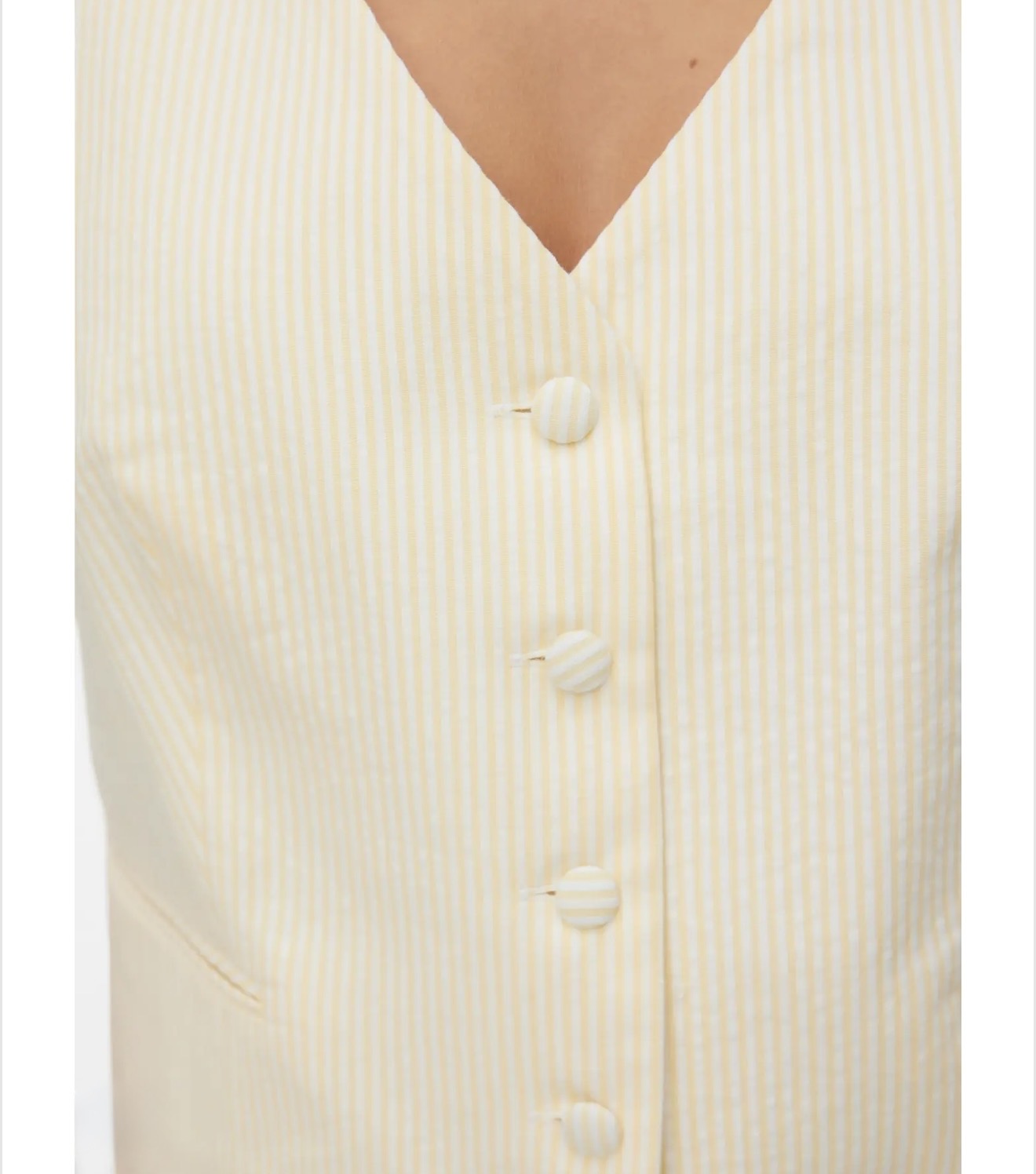 Vero Moda - PIRA - Lemon Pinstripe waistcoat