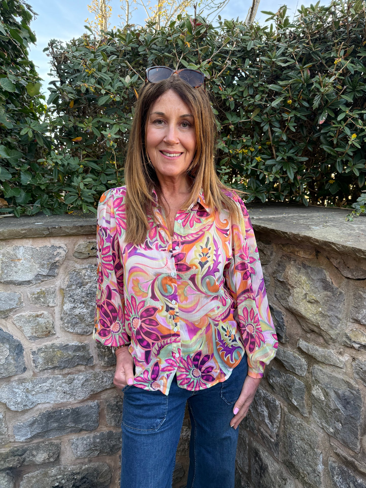 KAORI - Printed chiffon blouse
