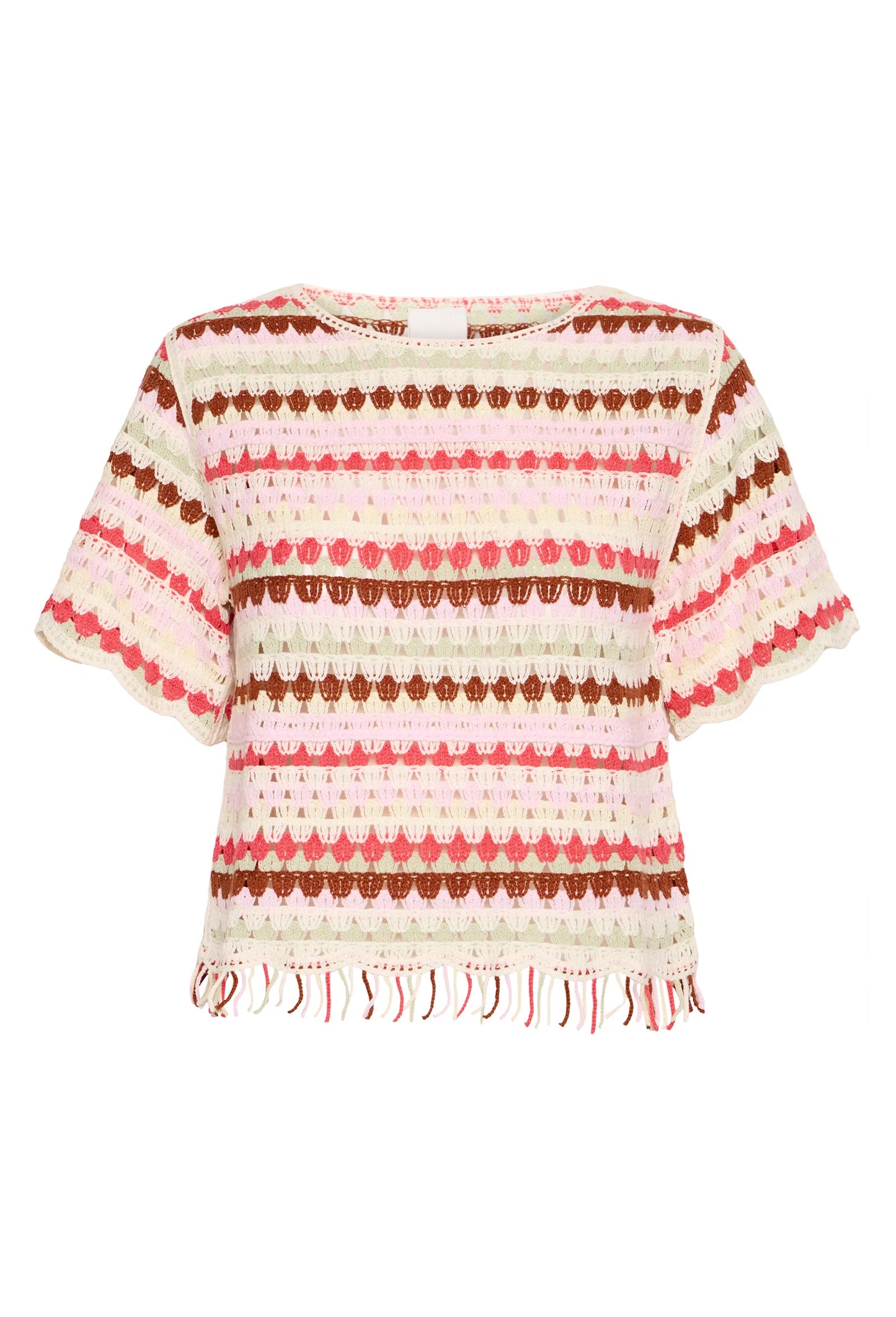 ICHI - BANDIE SS - Crochet knitted top
