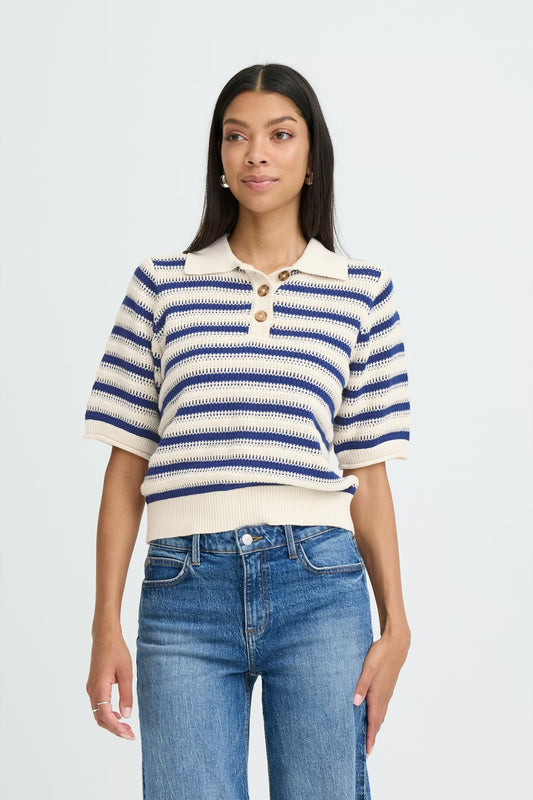 B.Young - MIKALA - Stripe short sleeve knit