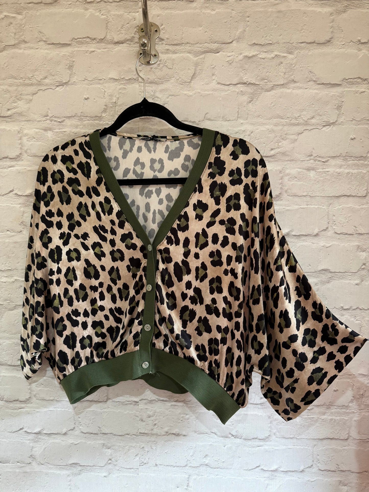 ARIA - Satin printed bomber jacket - Leopard Print