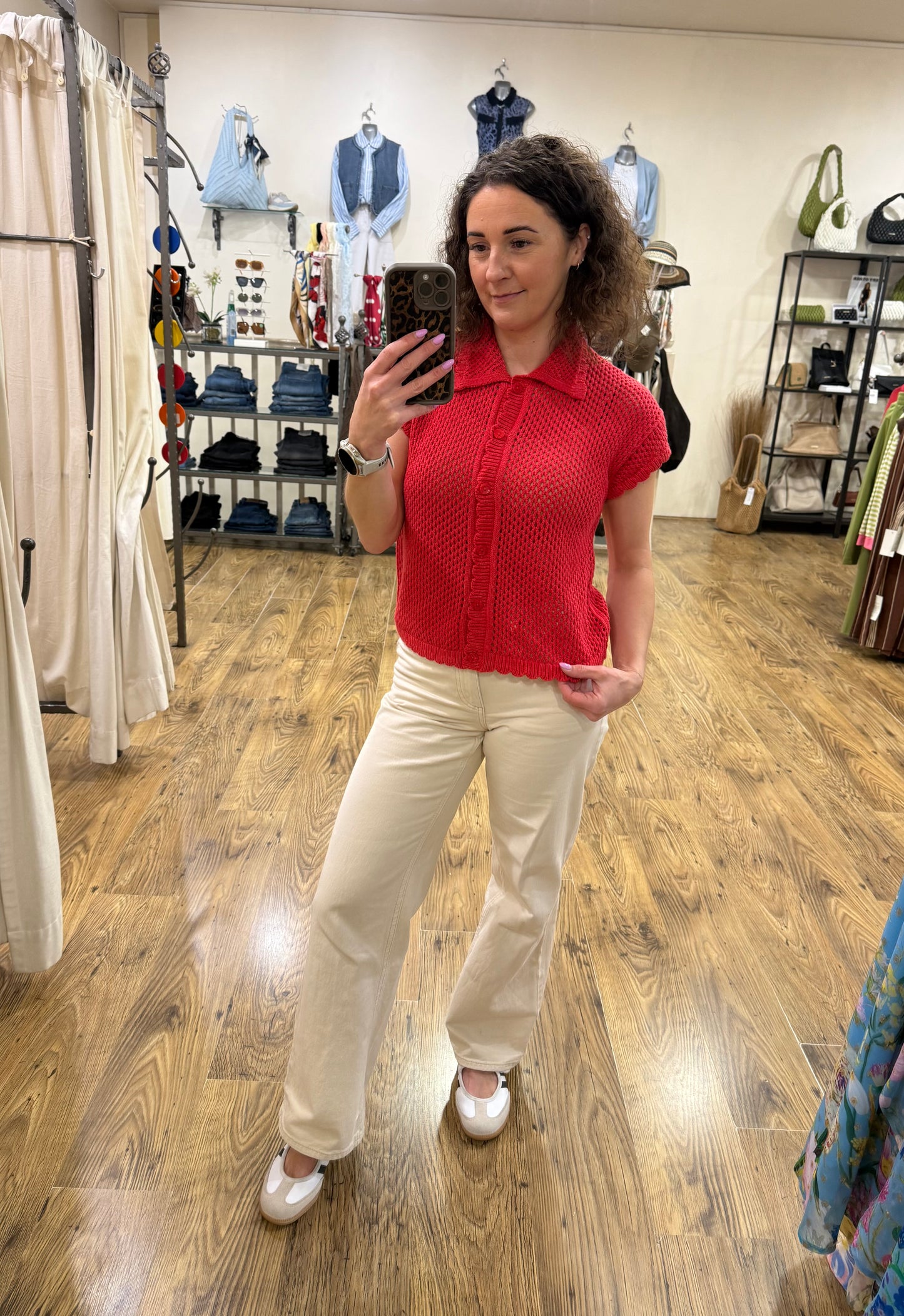 Vero moda - ELIANA - Crochet polo Cardi