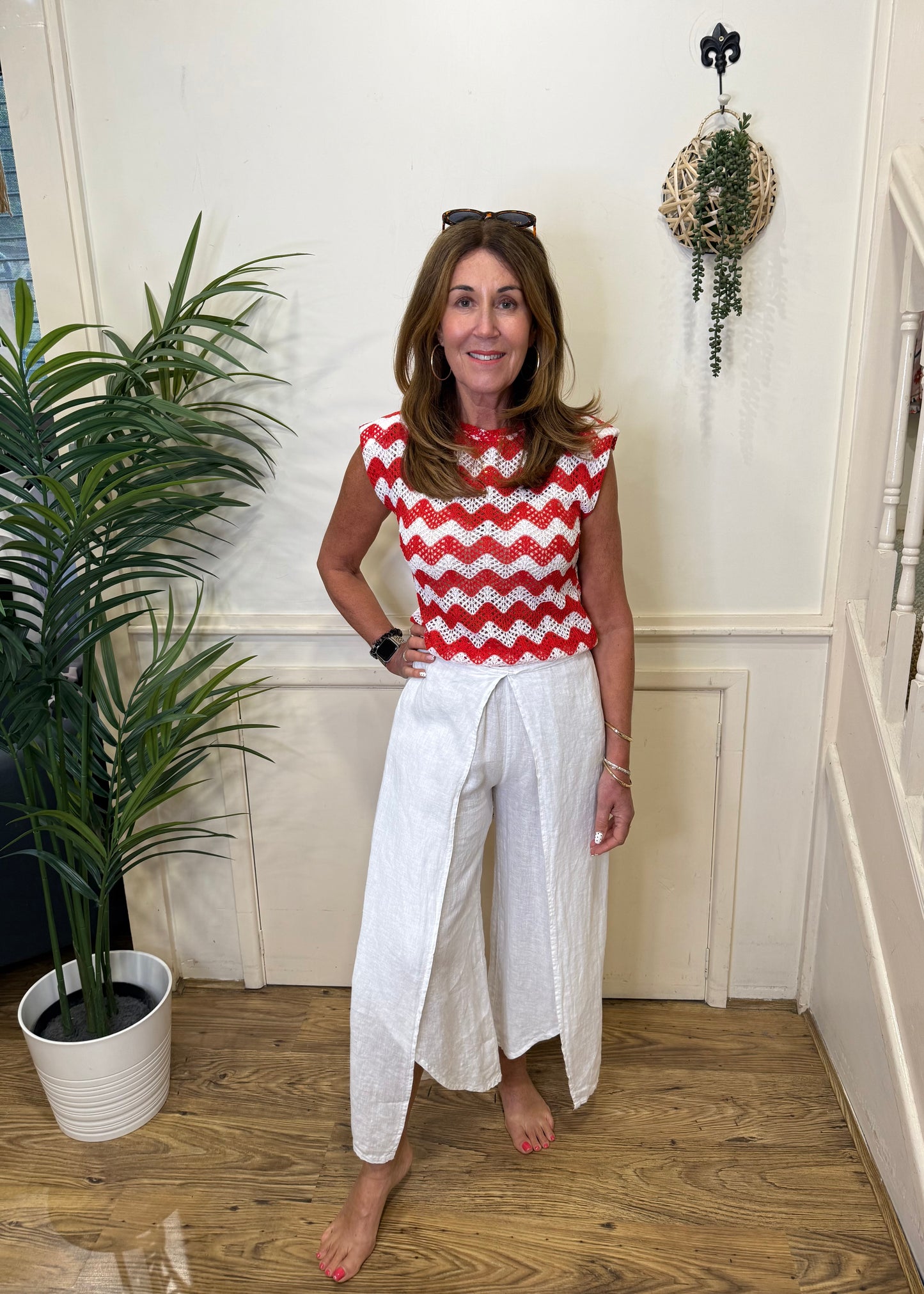 Crochet zig zag top