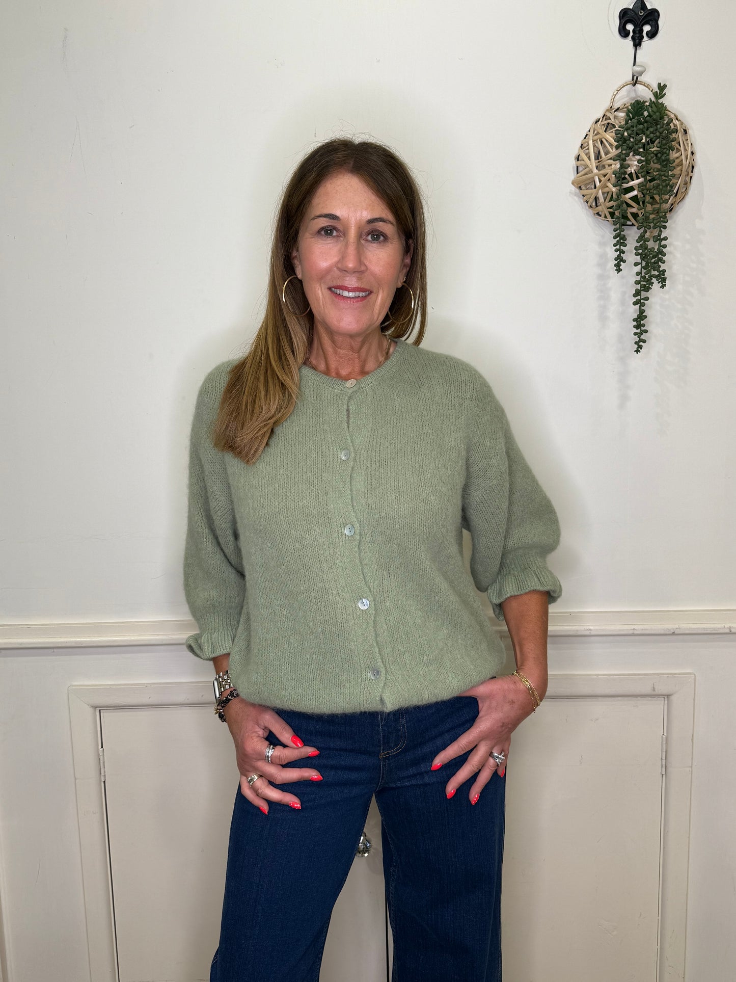 Marta - ALLY - 3/4 frill sleeve cardi