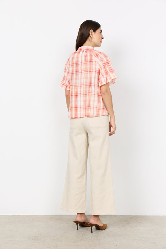 Soya Concept - FARUS 1 - Checked frill sleeve shirt