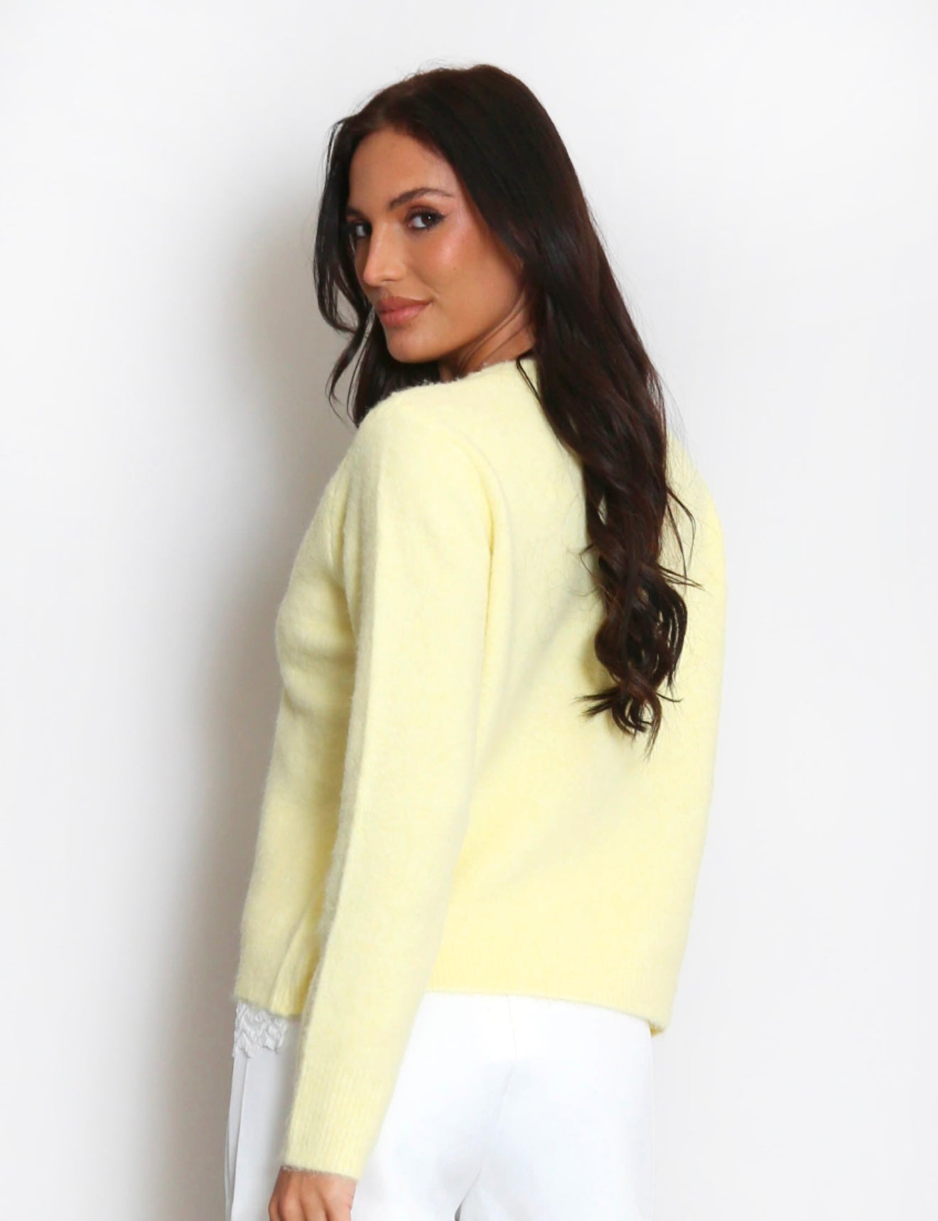 234 - Lace detail super soft cardigan