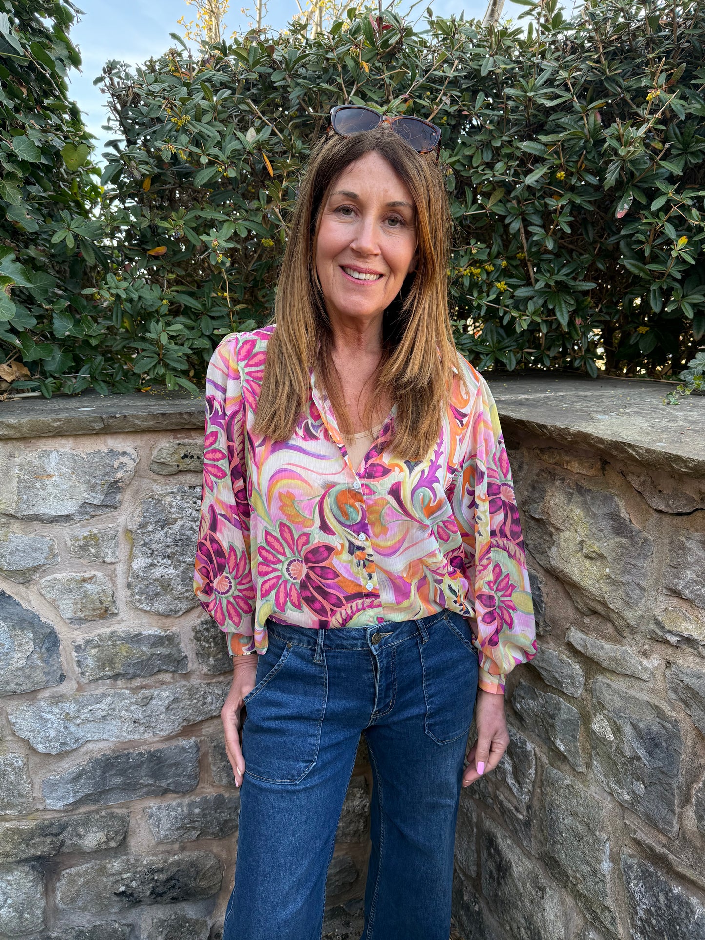 KAORI - Printed chiffon blouse
