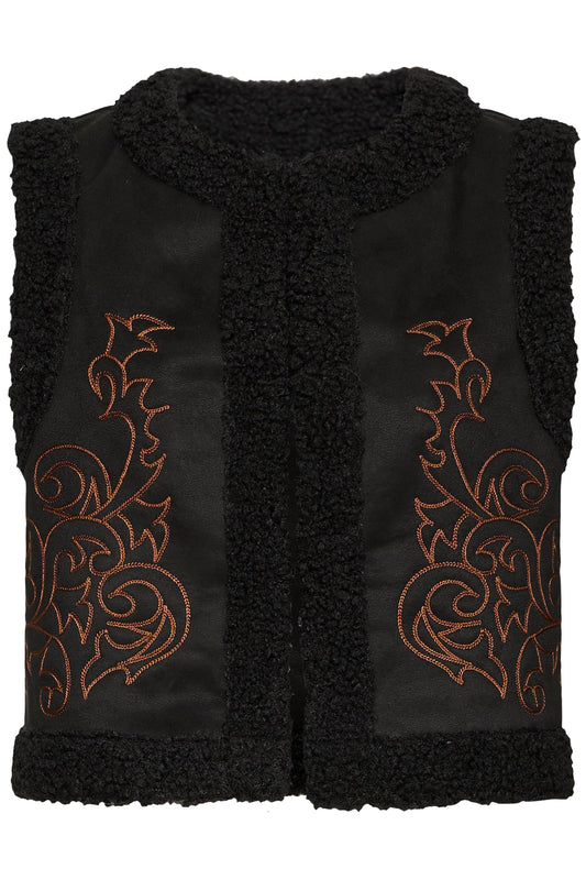 B.Young - BILLAN - Western shearling gilet