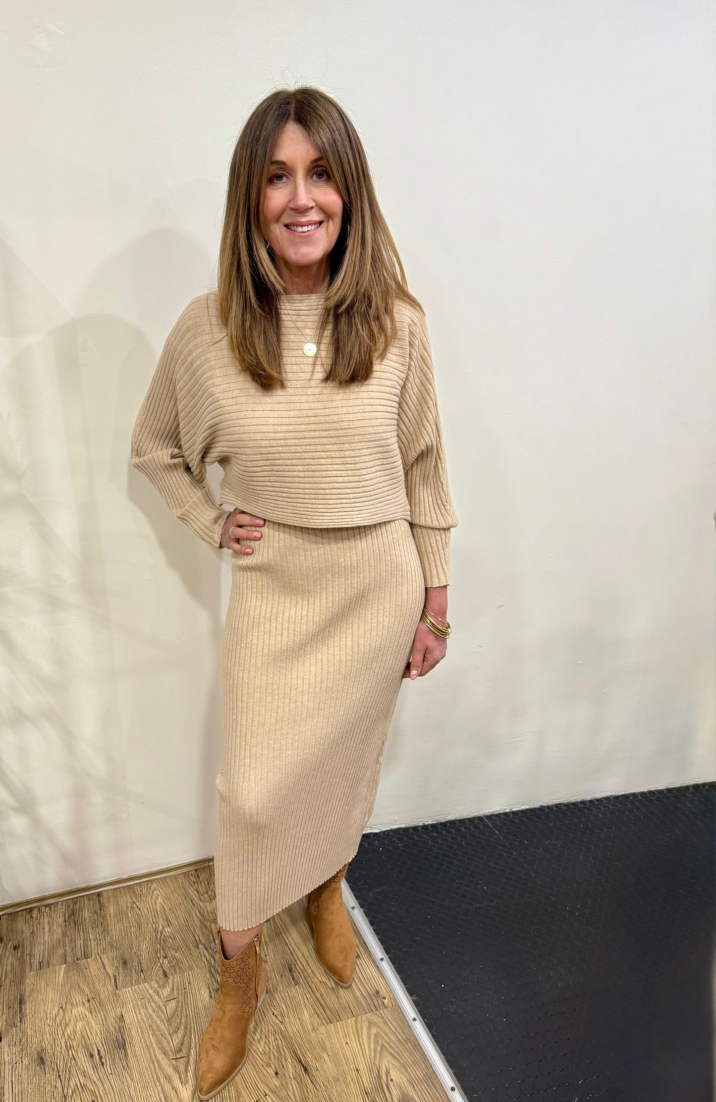AMELIA - 2 in 1 knitted midi/top combo