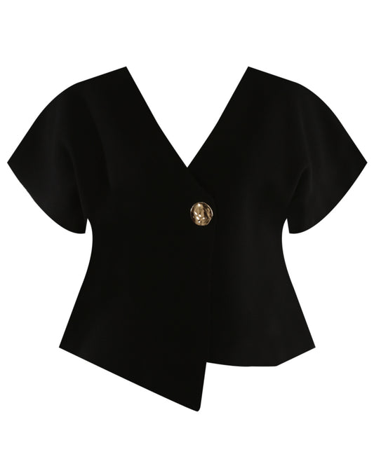 AMALIA - Gold button short sleeve cardi