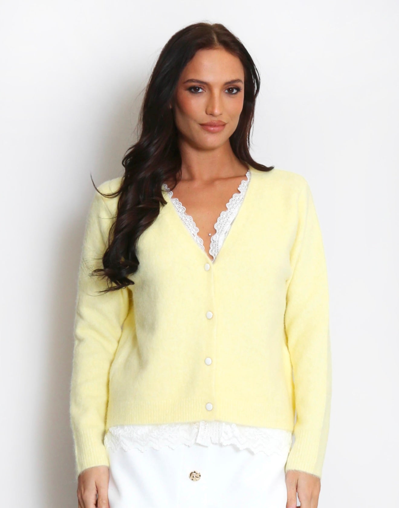 234 - Lace detail super soft cardigan