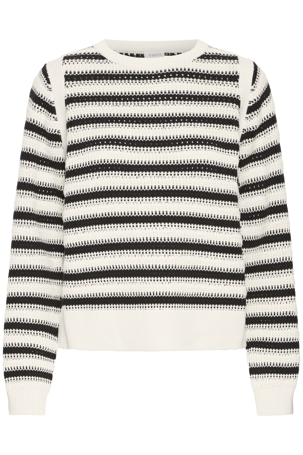 B.Young - MIKALA - Stripe crochet knitted jumper