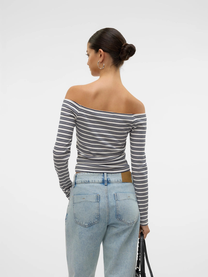 Vero Moda - SIMI - Stripe off the shoulder top