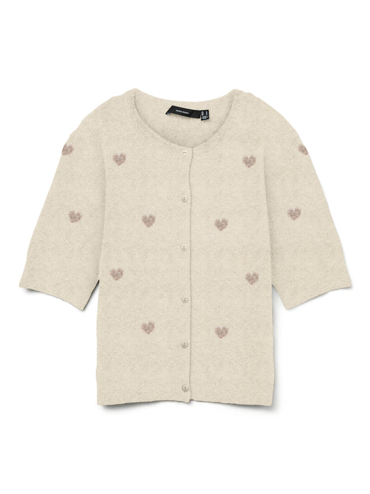Vero Moda - DOFFY INTARSIA - Heart print cardi