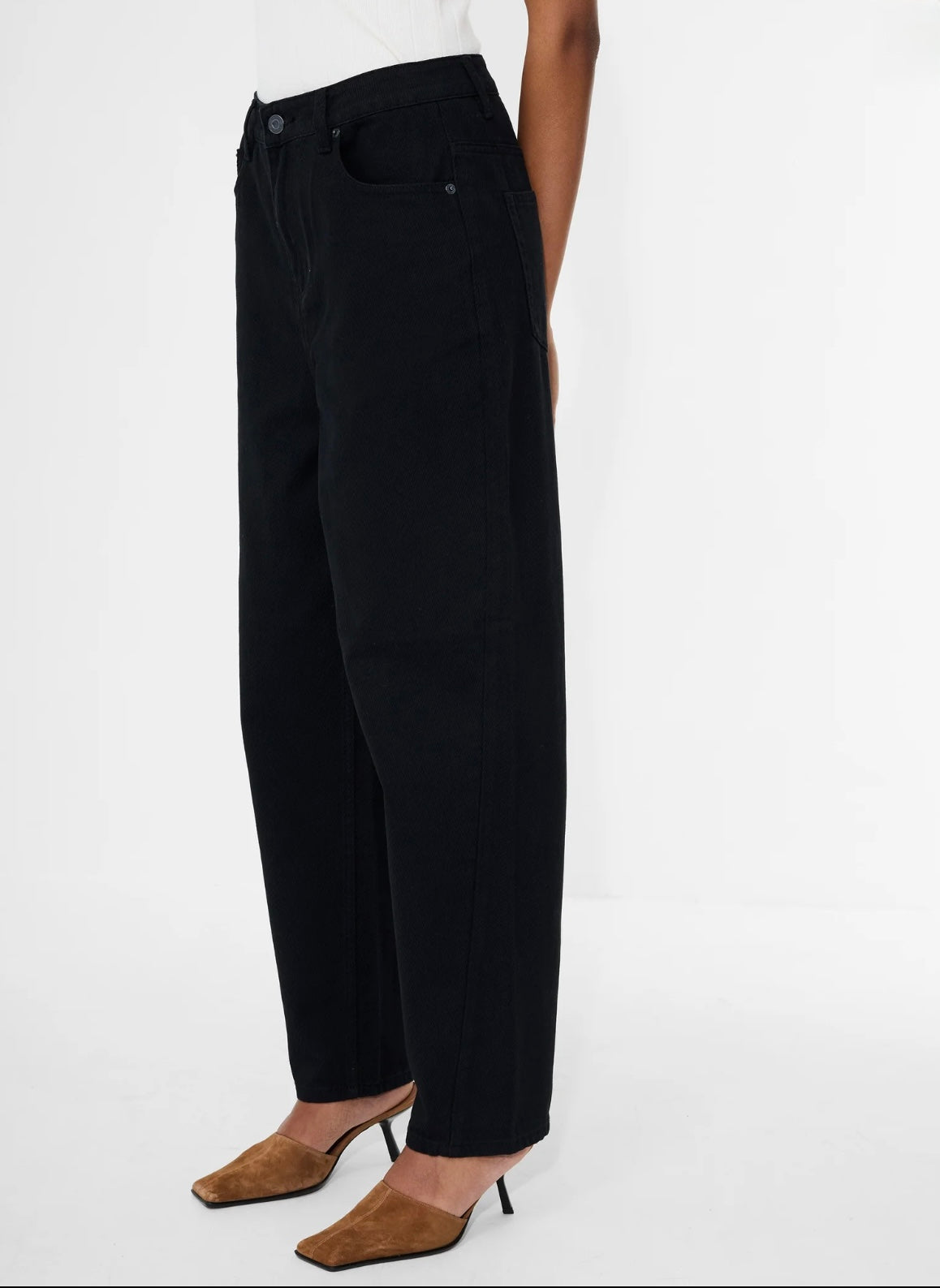 French Connection - 74ZAY - Loren Twill Denim Barrel Leg Jeans