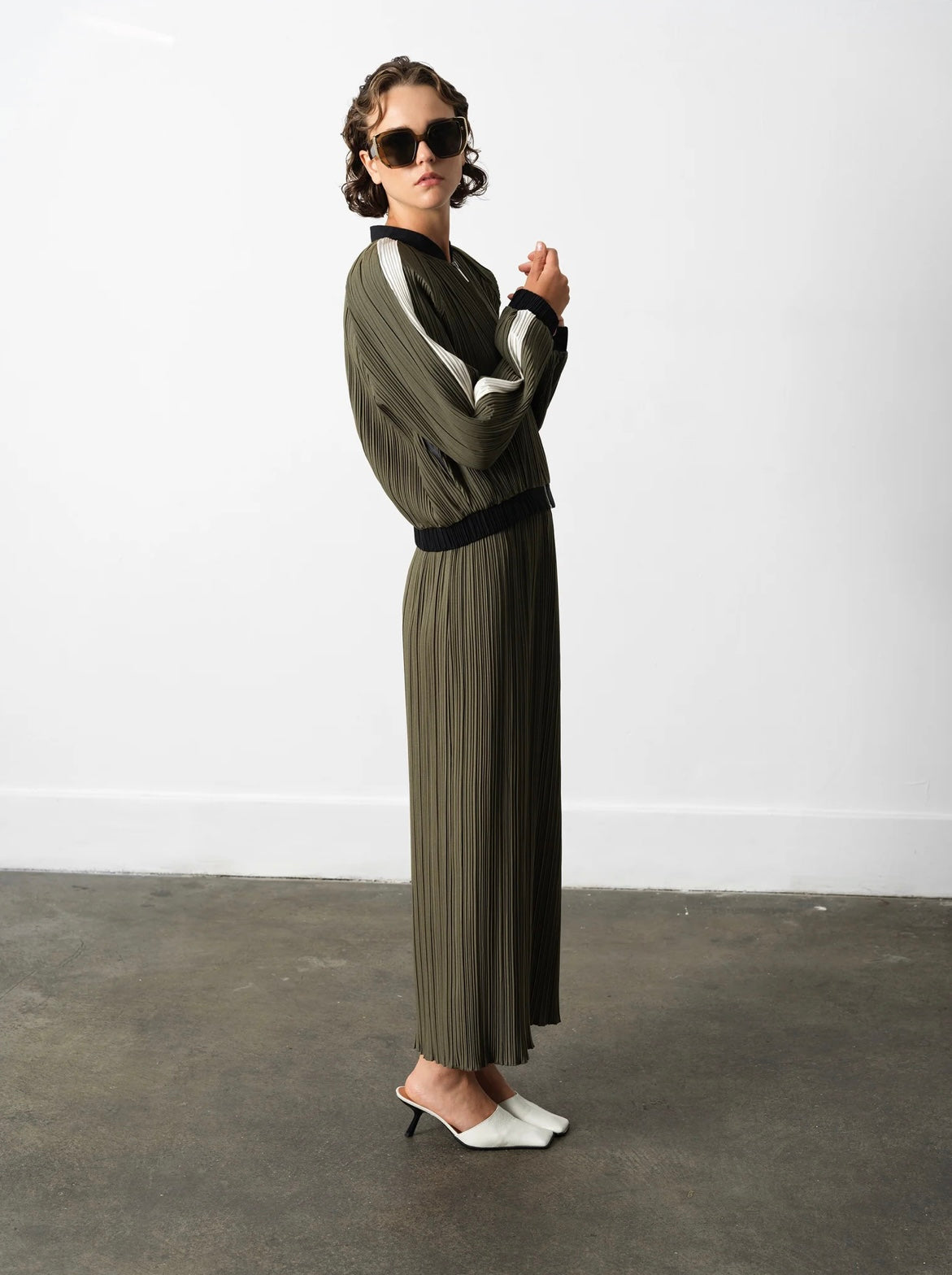 French Connection - 75ZAE - Niri Plisse Bomber Jacket