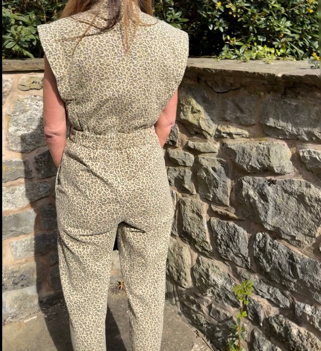 NIK - Leopard print denim jumpsuit