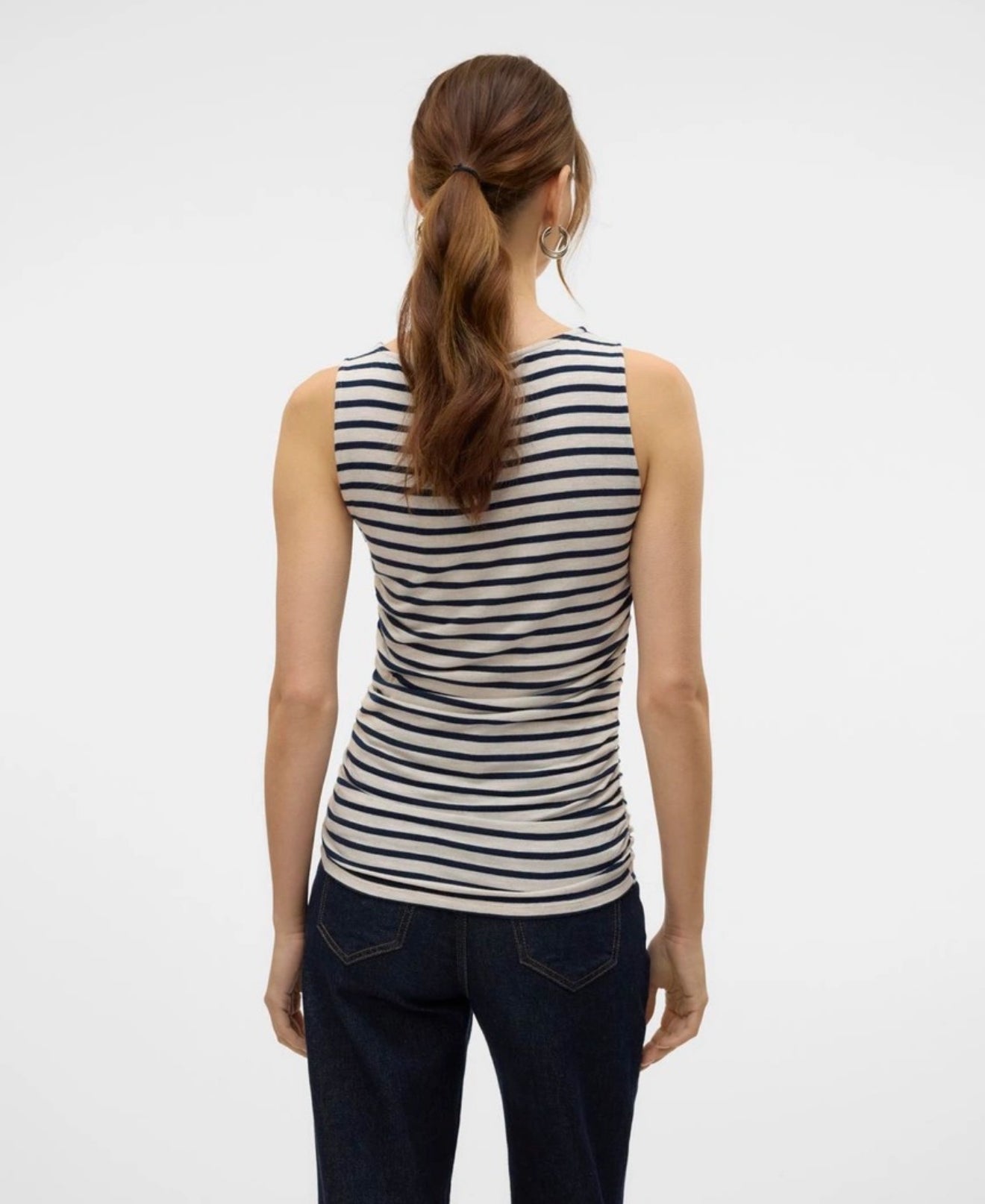 Vero Moda - HOLLY - Stripe sleeveless top with ruched sides