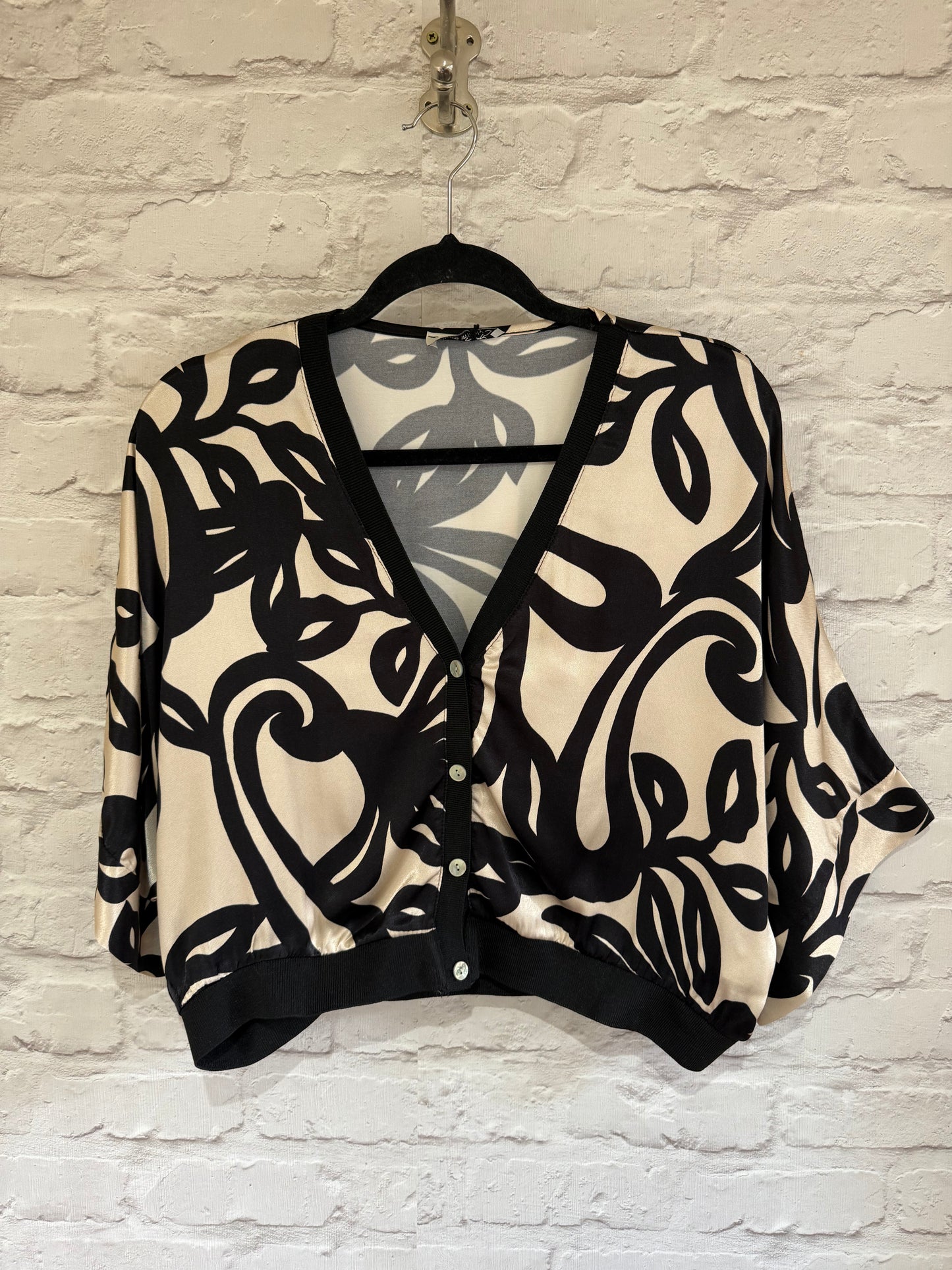 ARIA - Satin printed bomber jacket - Flower swirl print