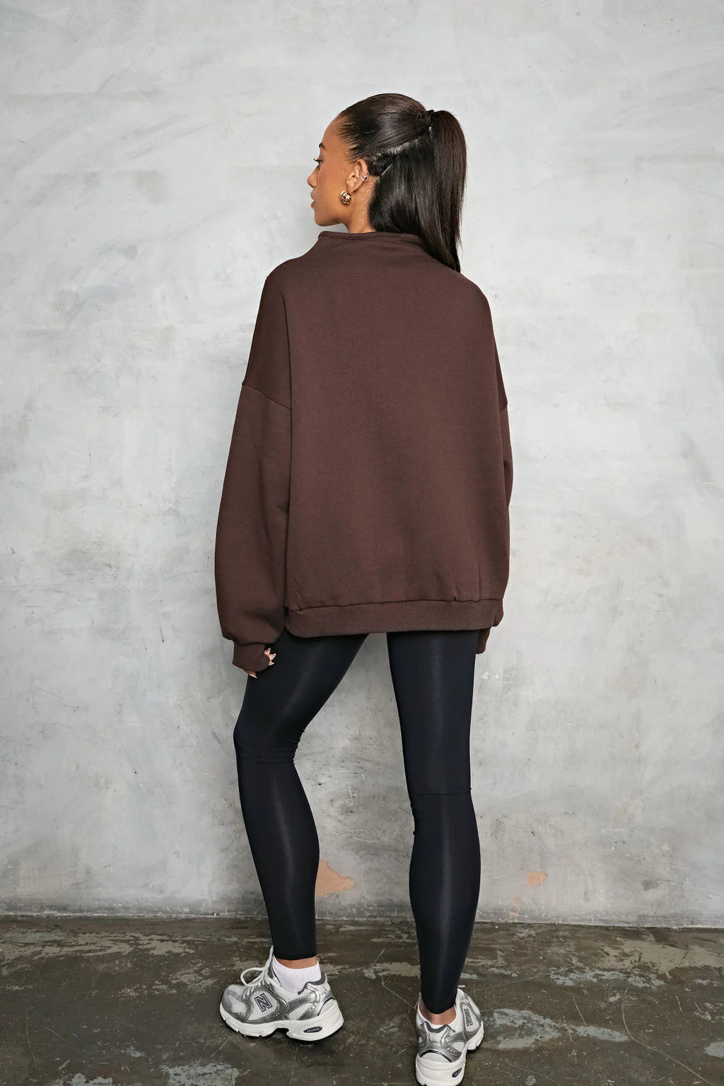 WkndGirl - 2854 - Half zip sweater - Brown