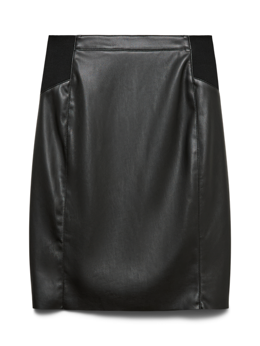 Vero Moda - BUTTERSIA - Faux leather midi skirt