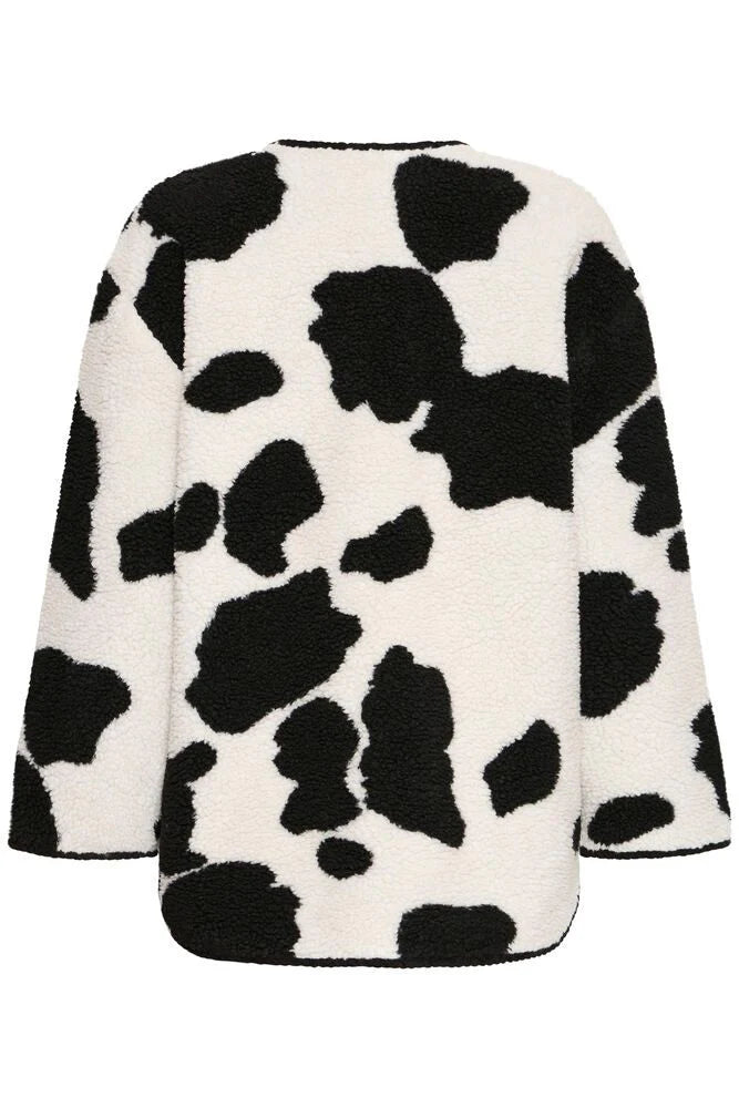 B.Young - COTATA - Shearling cow print jacket