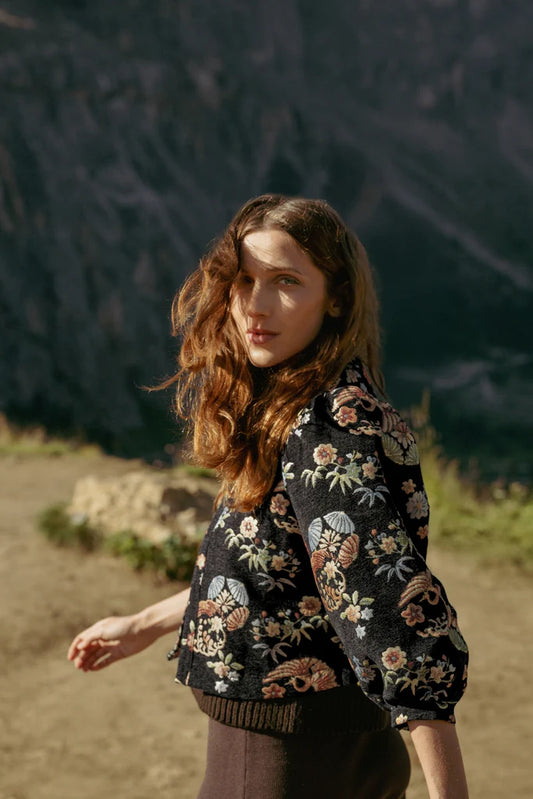 Traffic People - PADDLE - Embroidered puff sleeve jacket