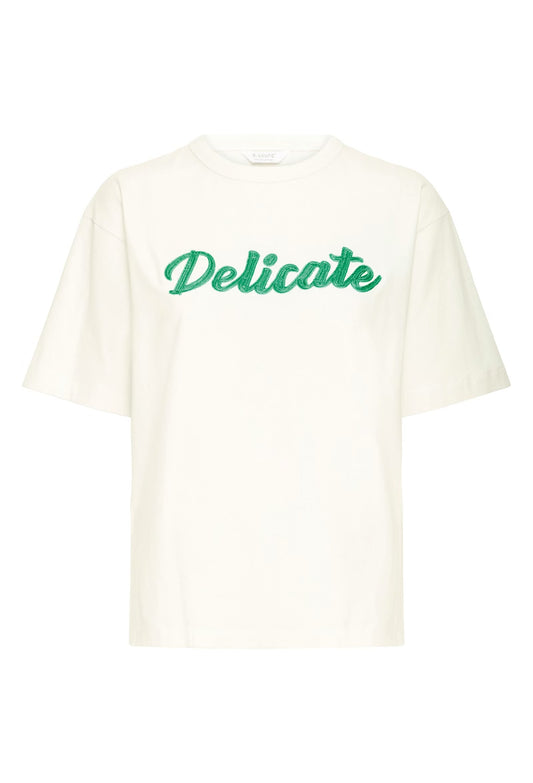 B.Young - PANDINNA - ‘Delicate’ slogan oversized t.shirt