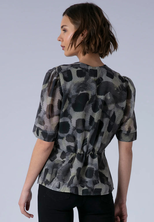 Religion - VIOLET - Printed peplum top