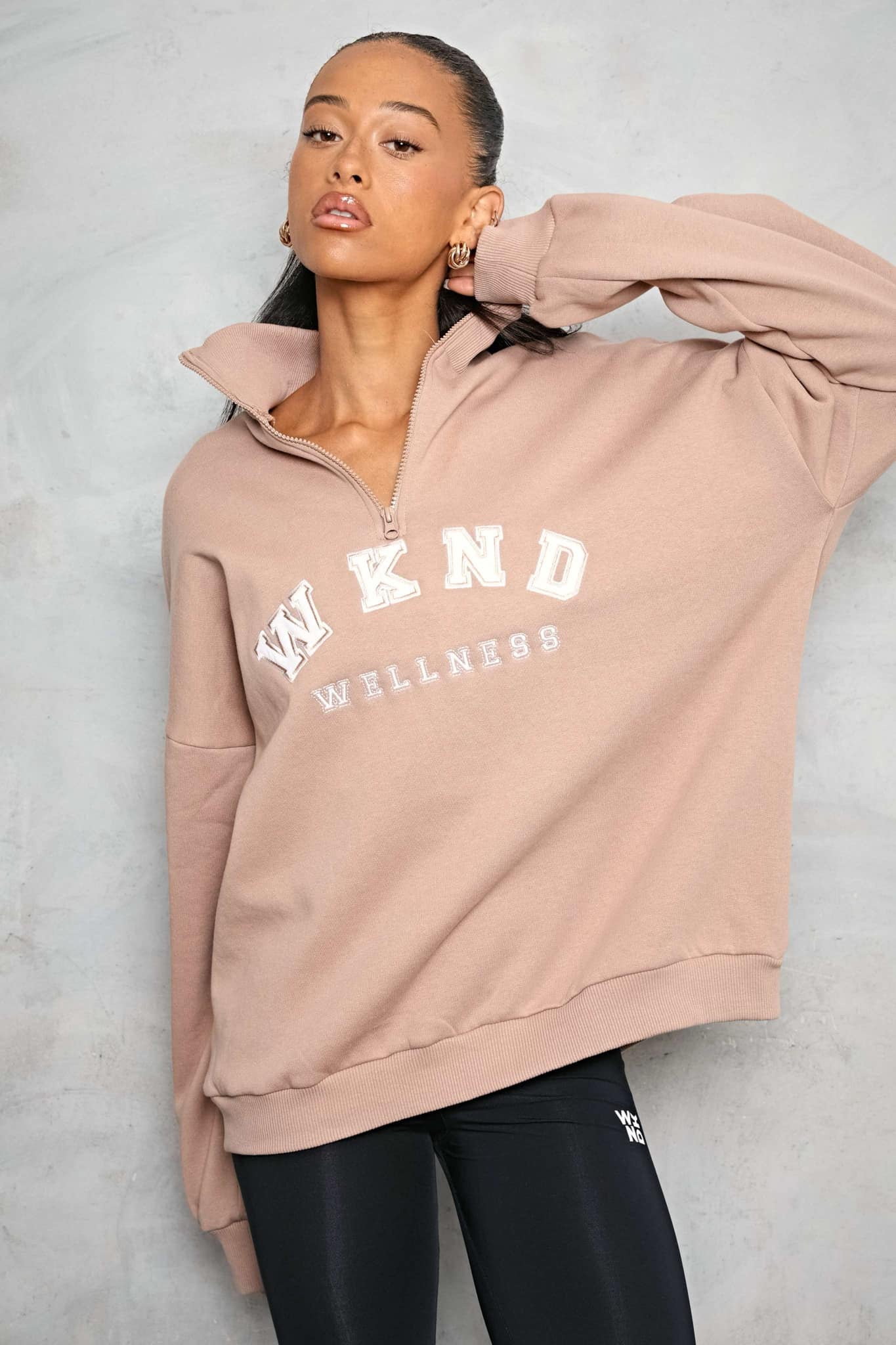 WkndGirl - 2838 - Wellness half zip sweater