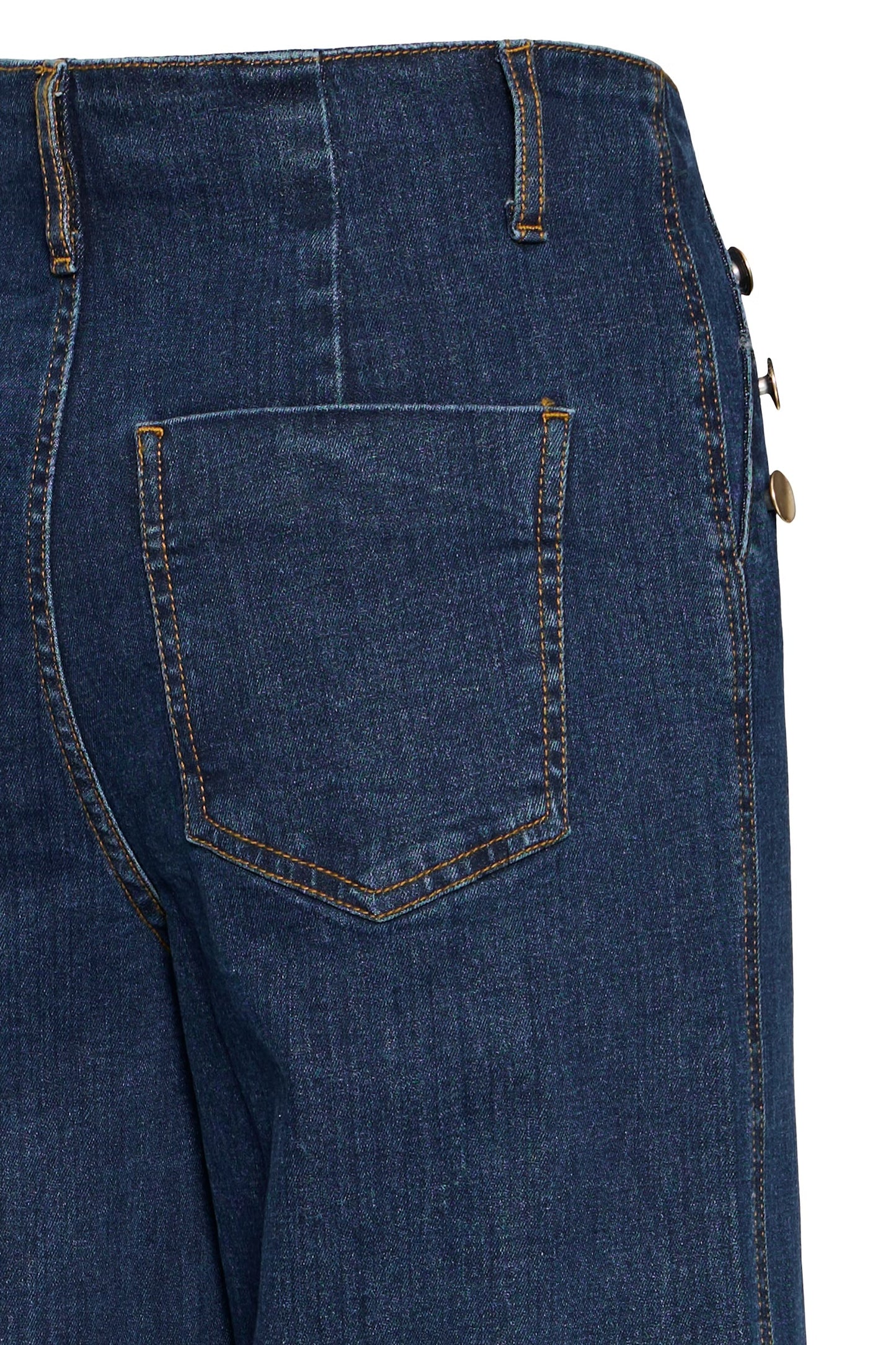 B.Young - KOMMA - Gold button ankle length jeans