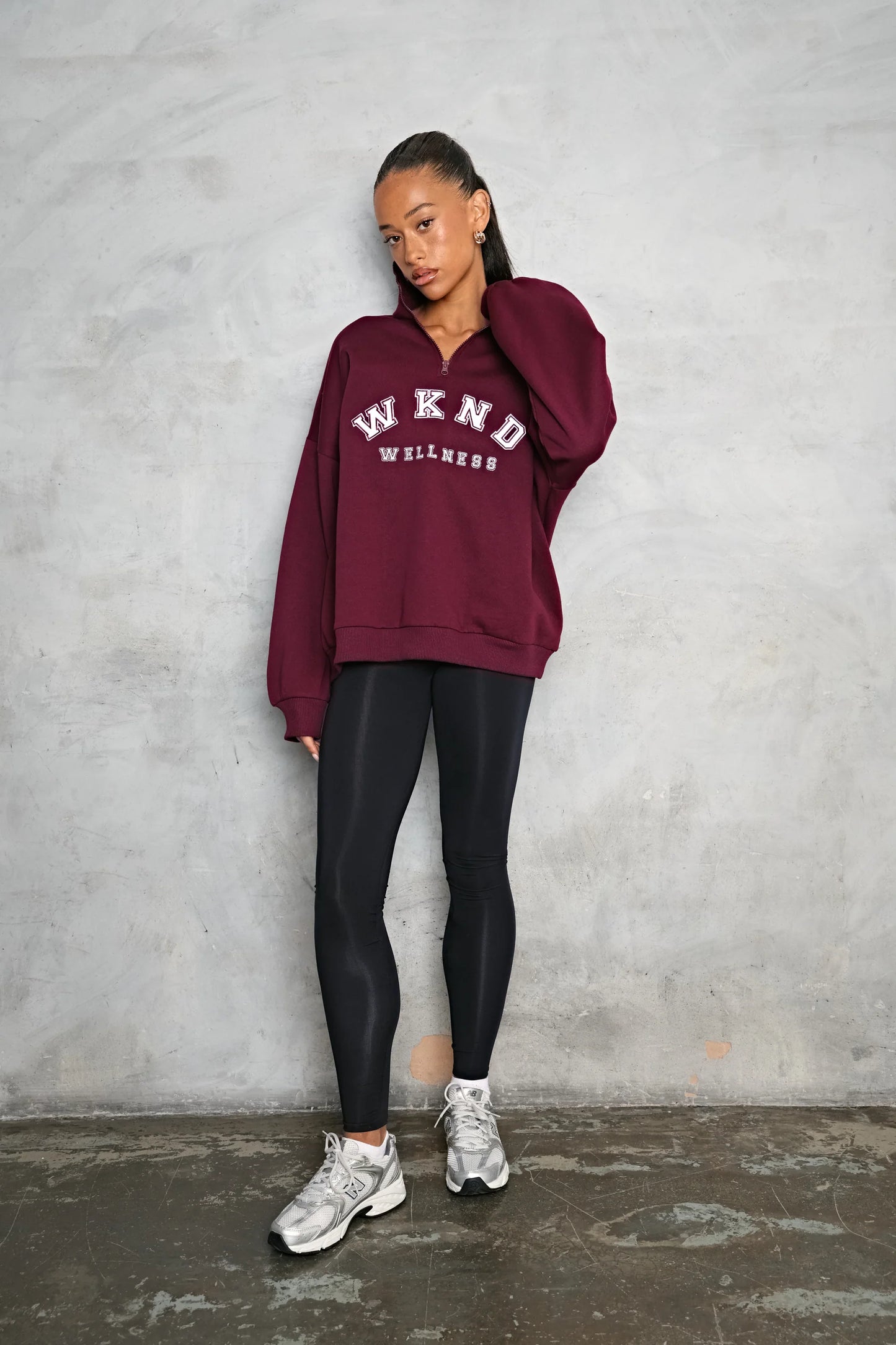 WkndGirl - 2838 - Wellness half zip sweater