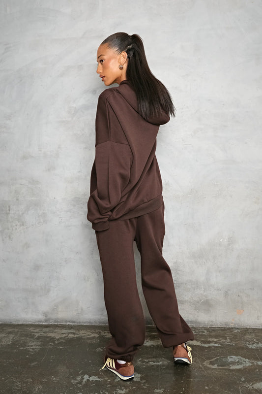 WkndGirl - 2834 - Embroidered logo oversized hoodie