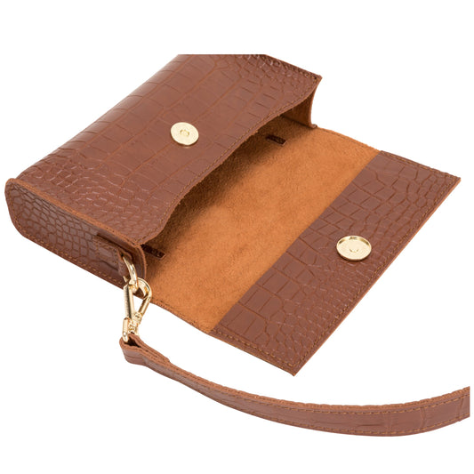 Every Other - 12079 - Croc Flap Over Shoulder/ Crossbody