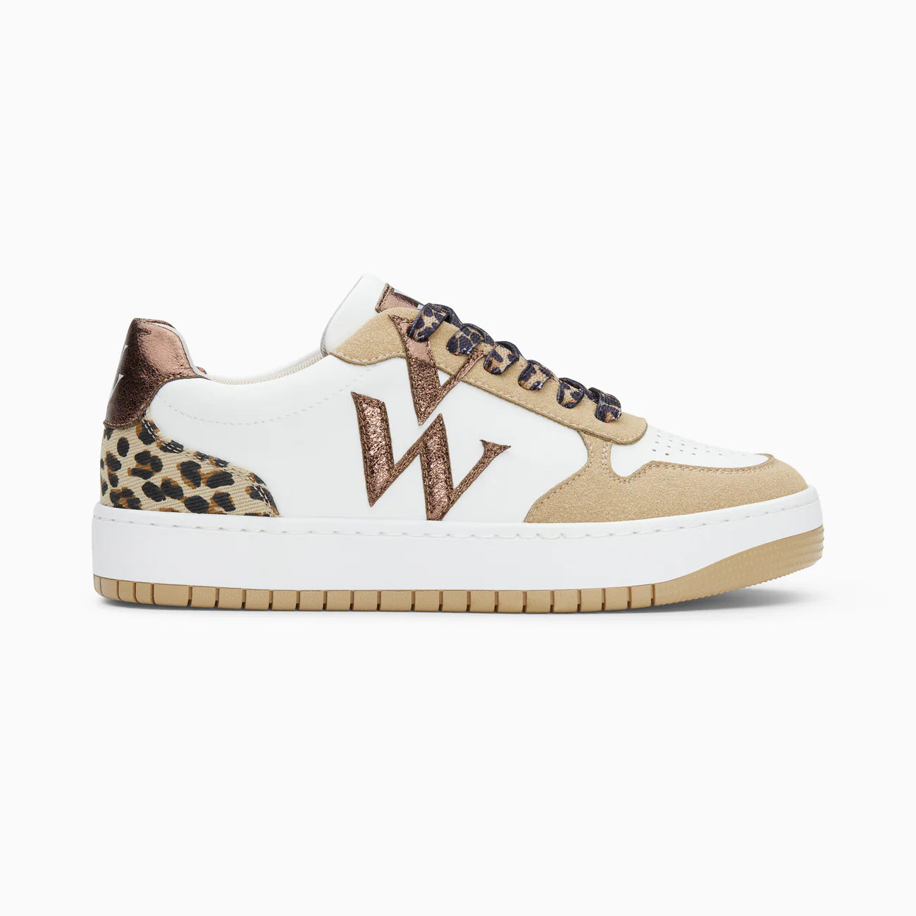 Vanessa Wu - ESMEE - Leopard lace trainers