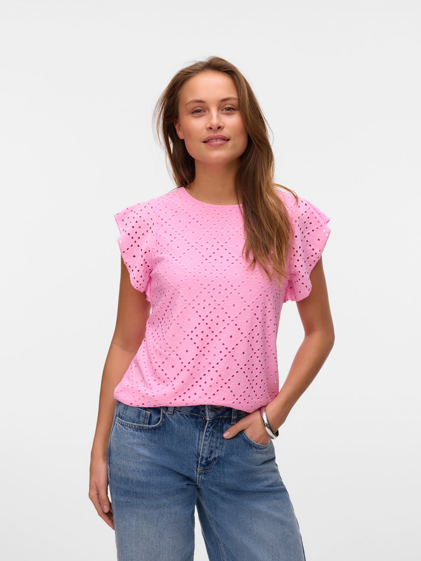 Vero Moda - TASSA - Cut out detail frill sleeve top