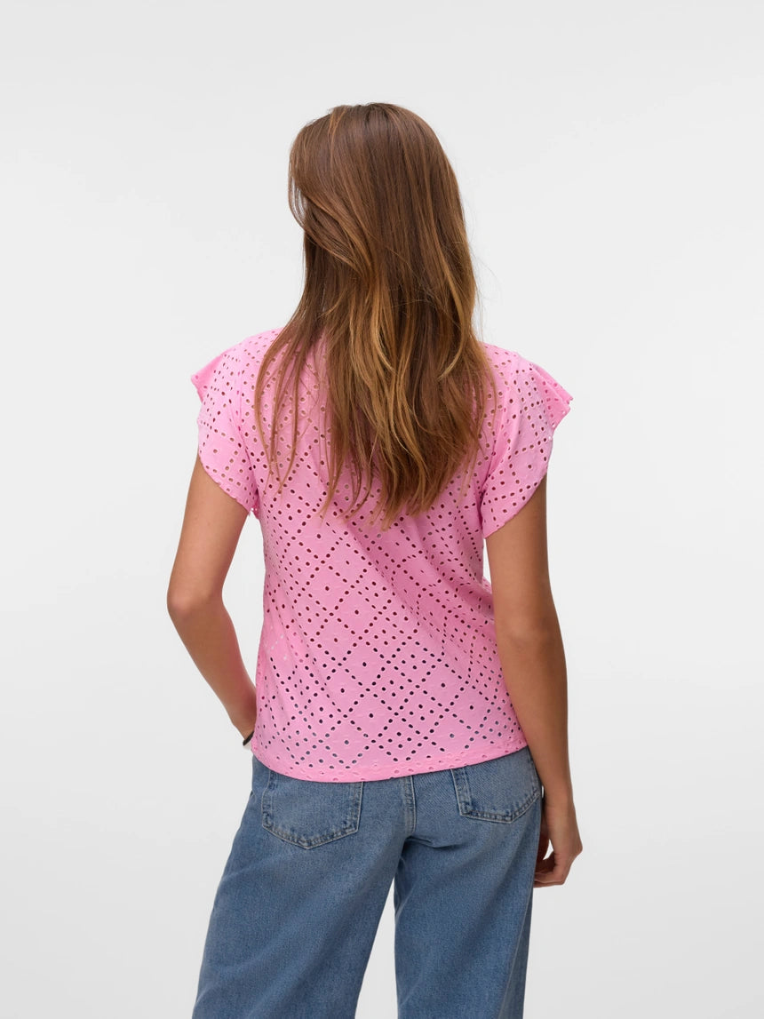 Vero Moda - TASSA - Cut out detail frill sleeve top