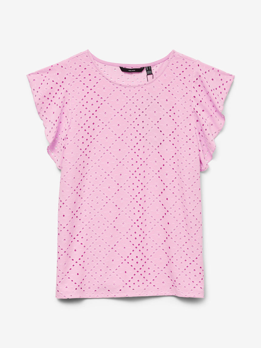 Vero Moda - TASSA - Cut out detail frill sleeve top