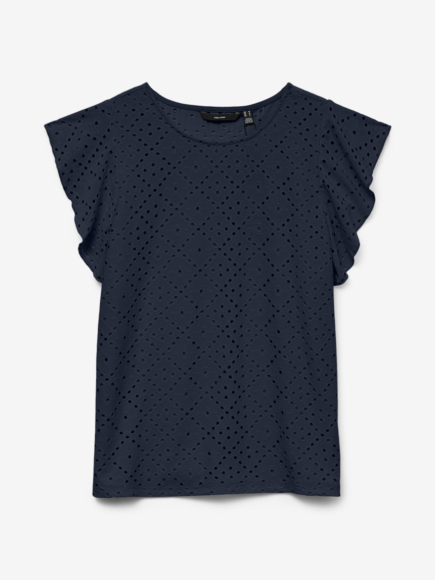 Vero Moda - TASSA - Cut out detail frill sleeve top