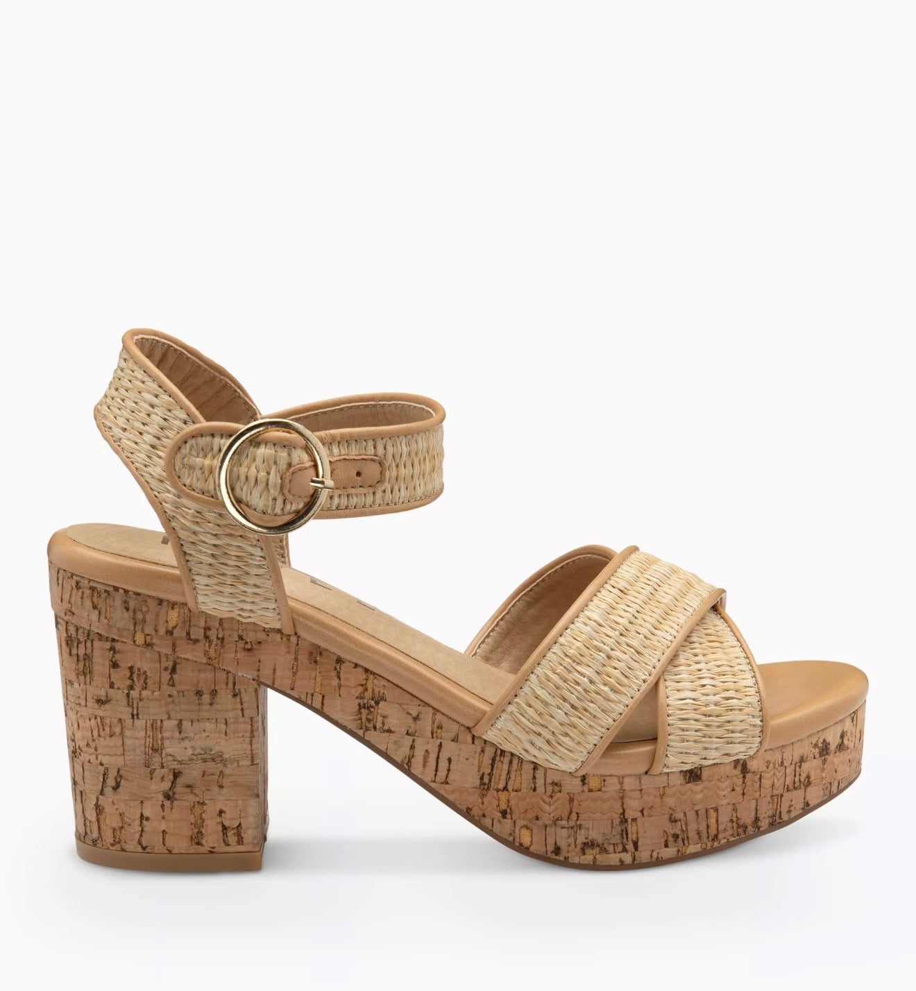 Ravel - GHENT - Tan Ghent Block Heeled Open-Toe Sandals
