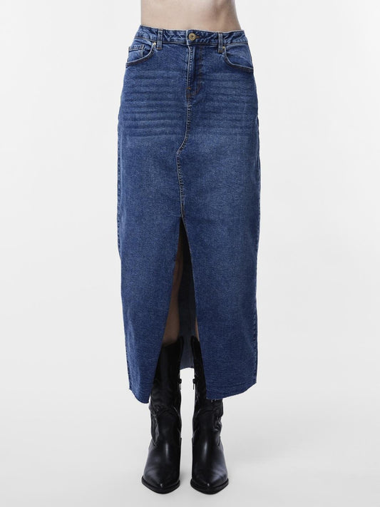 Pieces - JESSIE - Denim midaxi skirt