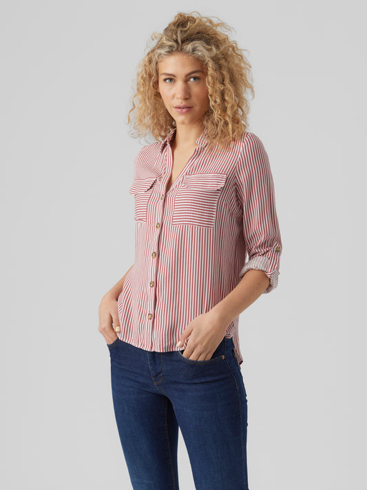Vero Moda - BUMPY - Stripe front pocket shirt