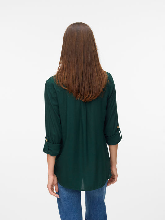 Vero Moda - BUMPY - Front pocket plain shirt