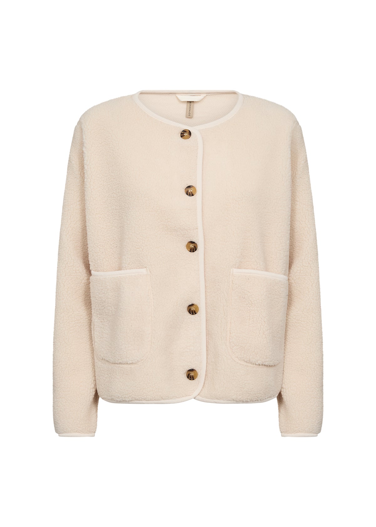 Soya Concept - ONYX 2 - Teddy button jacket - Cream image 4