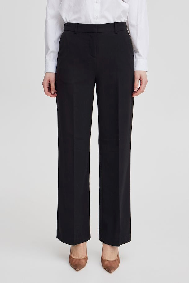 B.Young - DANTA - Wide leg trousers - Black image 0