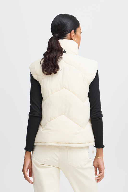 B.Young - BOMINA - Short puffa gilet - Cream image 5