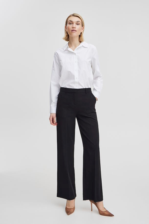 B.Young - DANTA - Wide leg trousers - Black image 4