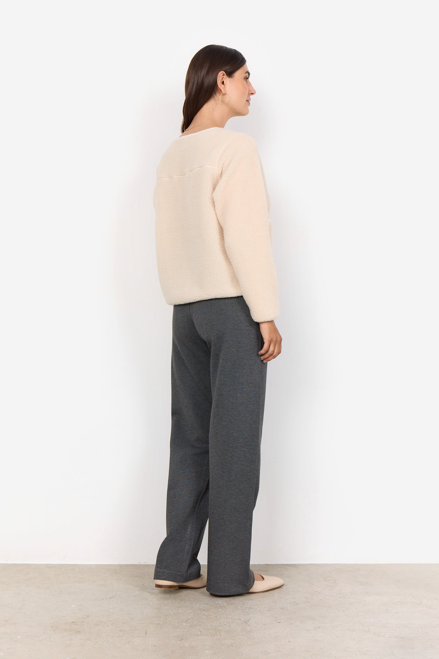 Soya Concept - ONYX 2 - Teddy button jacket - Cream image 3