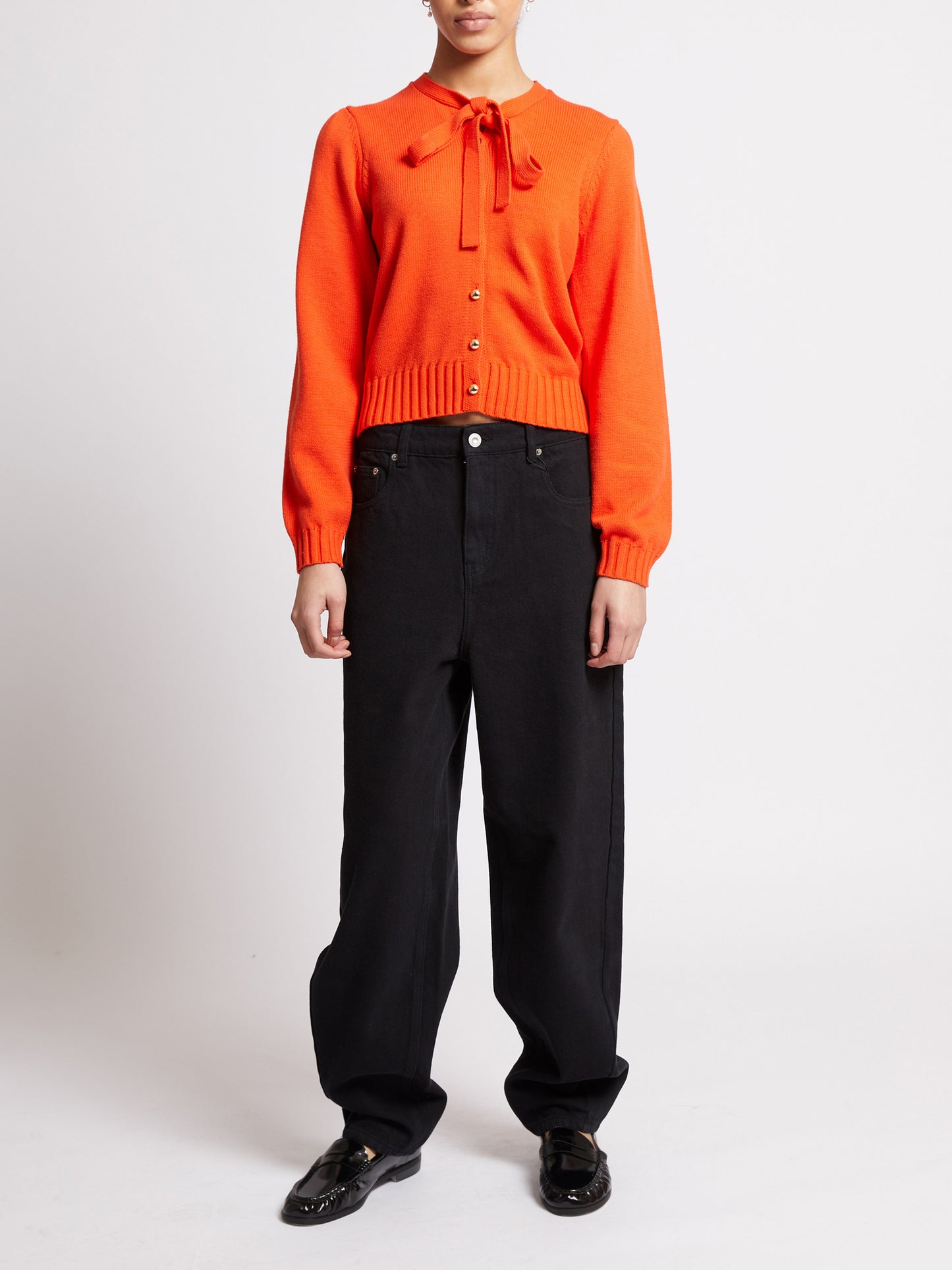 French Connection - 78ZCW - Varli Long Sleeve Tie Neck Cardigan