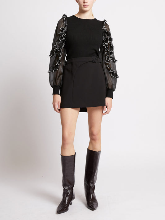 French Connection - 78ZAJ - Ruffle sleeve knitted top